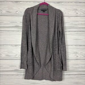 Barefoot Dreams Cozychic Lite Knit Cardigan Smoky Gray Size Medium